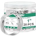 OURU 20PCS 1 Pex Crimp Rings, 304 Stainless Steel Pex Fittings