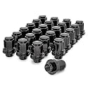 20PCS 12x1.25 Black Lug Nuts, M12x1.25 OEM Mag Washer Style Factory Wheel Lug Nuts 1.46" Tall 13/16'' (21mm) Hex, for EX35 EX37 FX35 FX37 for 370Z Maxima Pathfinder