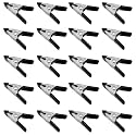 20pcs 2" inch Metal Spring Clamps Spring Clips Clamps Spring Clamps Heavy Duty for Household Clips Sealing Snack Bags Camping Woodworking Clips (Black)