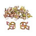 20Pcs 2/5inch Spring Band Type Fuel Hose Clamps, 10mm Silicone Vacuum Hose Pipe Clamp Fasteners, Water Pipe Air Tube Clamps, Fit 10.3-11.4mm OD Hose