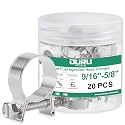 OURU 20PCS 3/8" Fuel Line Clamp, Adjustable 9/16"-5/8" (14-16mm)