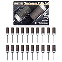 20Pcs 320 Grit Sanding Drums Sandpaper Sticks Set for Dremel Rotary Tool with 1/8" Shank, Rotary Tool Accessories Suitable for Metal Rust Removal/Jade Polishing/Stone Grinding (320 Grit)