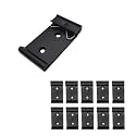 20PCS 35mm Din Rail Fixed Clamp,1.08 Width Universal DIN Rail Mount Clip , Aluminum Din Rail Fixed Clamp Fasten Clip for Relay Mounting (Black 10PCS)