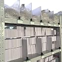 20Pcs 40 * 30CM Shelf DIviders with 6CM Double Buckle ，Warehouse Shelf Isolation Board PVC Shelf Label for Supermarket Clothing Cabinet Storehouse Shelf