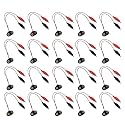20Pcs Battery Snap Connector to Clip Cable Wire Probe 9V 15cm Length with Dual Clips
