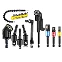 20Pcs Flexible Drill Bit Extension Set with Right Angle Adapter