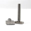 20Pcs M8x25 304 Stainless Steel T-Slot Bolt T-Shaped Bolt Screw 23mm Head Size