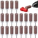 20Pcs Sanding Drums for Dremel Rotary Tool with 1/8" Shank, Sanding Sticks for Plastic Wood Metal Grinding Polishing, 400 Grit