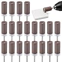 20Pcs Sanding Drums for Dremel Rotary Tool with 1/8" Shank, Sanding Sticks for Plastic Wood Metal Grinding Polishing, 240 Grits