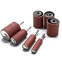 20Pcs Sanding Drums Kit for Drill &amp; Drill Press,2-inch Aluminum Oxide Spindle Sander Sleeves (60/80/120/240 Grit) and 4 Rubber Sanding Drums,1/4-Inch Shank for Sanding,Smoothing, Metals,Wood