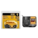 20V 6Ah 18650 Lithium Ion Battery Pack Compatible With DeWalt DCB184 DCB200 For Power Tools Drill Impact Wrench Outdoor Use 180Wh 10C BMS LED Indicator(1PCS 6.0Ah with Charger)