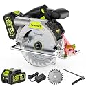 6-1/2 Inch Brushless Cordless Circular Saw with 20V 4Ah Battery