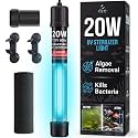 20W UV Water Clarifier with 17ft Cable for 100-1000 Gallon Aquariums, Ponds & Pools - Professional UV Light for Green Water Control in Koi Ponds, Fish Tanks, Spas & Cold Plunge