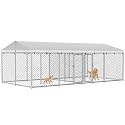 20x10 FT Extra Large Dual Outdoor Dog Kennel, Heavy Duty Dog Enclosure