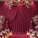 20x12 FT Burgundy Backdrop Curtain for Parties
