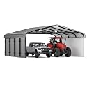 20x20 Metal Carport with Removable Sidewalls, Heavy Duty 2-Car Carport Canopy, Galvanized Steel Roof Car Tent Garage