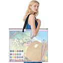 AKAYOK 20x26 inch Art Portfolio Bags, Artwork Storage Case with Handle and Zipper, Mesh Waterproof Folder Organizer for Bulletin Boards, Scrapbooks, Keepsake and Poster Storage
