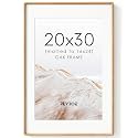 20x30 Picture Frame, Natural Solid Oak Wood Photo Frame, Rounded Corner