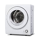 10 LBS Portable Dryer, 1.5 Cu.Ft. Portable Clothes Dryer with Knob Control, Stainless Steel Drum, Exhaust Pipe, 850W Drying Machine for Apartment, Dorm, Home, White