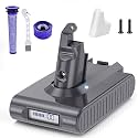 21.6V 8.0Ah Replacement for Dyson V6 Battery Compatible with V6 Animal Absolute Motorhead Fluffy VTC4 SV03 SV04 SV05 SV06 SV07 SV09 DC58 DC59 DC62 DC72 Vacuum Cleaner with LCD Indicator