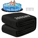 21 FT Round Pool Liner Pad for Above Ground Pools, 300GSM Heavy Duty Thickened Pool Pad with Grommets & Stakes, Anti-Shift Underlay Mat, Puncture & Weed Proof Pool Ground Mat