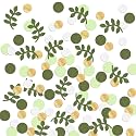 Letjolt Baby Shower Confetti Greenery Glitter Table Decorations 210 Pcs