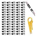 210 Pcs Double Wire Plug in Connector with Locking Buckle, 18-22AWG 2 Pin,