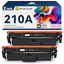 210A Black Toner Cartridge Compatible Replacement for HP 210A W2100A Works with HP Color Pro 4201 MFP 4301 Series MFP 4301dw 4301fdn 4301fdw 4201dw 4201dn 2-Pack Black