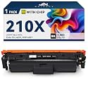 210X Black Toner Cartridge Compatible Replacement for HP 210X W2100X 210A High-Yield Version Works with HP Color Pro MFP 4301 4201 Series 4201dw 4201dn MFP 4301dw 4301fdn 4301fdw 1-Pack Black