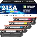 213A Toner Cartridge 4-Pack Set with Chip Replacement for HP 213A 213X W2130X W2130A Compatible for HP Color Laserjet Enterprise 5700dn MFP 5800dn 6700 6701dn 6800 6801dn Laser Printer Ink Black Color