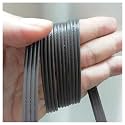 213ft PE Flat Rattan Woven Rope, Plastic Wicker Furniture Repair Rattan, Synthetic Rattan Replacement Material for Patio - Grey Four Line