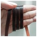 213ft PE Flat Rattan Woven Rope, Plastic Wicker Furniture Repair Rattan, Synthetic Rattan Replacement Material for Patio - Light Coffee