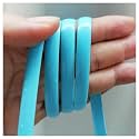 213ft PE Flat Rattan Woven Rope, Plastic Wicker Furniture Repair Rattan, Synthetic Rattan Replacement Material for Patio - Light Blue