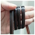 213ft PE Flat Rattan Woven Rope, Plastic Wicker Furniture Repair Rattan, Synthetic Rattan Replacement Material for Patio - Deep Coffee Discoloration