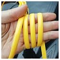 213ft PE Flat Rattan Woven Rope, Plastic Wicker Furniture Repair Rattan, Synthetic Rattan Replacement Material for Patio - Yellow