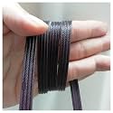 213ft PE Flat Rattan Woven Rope, Plastic Wicker Furniture Repair Rattan, Synthetic Rattan Replacement Material for Patio - Coffee Purple 4 Lines
