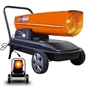 215,000 BTU Kerosene Diesel Heater with Thermostat Control, Portable Torpedo Space Heater with Wheels, Forced Air Heater with Overheat Protection for Garage, Construction Site and Farm