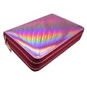216 Slots Nail Stamping Plate Holder Organizer Book Case Holographic Pink