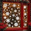 216pcs Christmas Window Clings Decorations Snowflakes Stickers Winter Decor