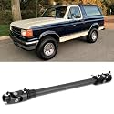 21in Steering Shaft Compatible with Ford F150/F250/F350/Bronco 1980-1991- Replace 000980| Fix Loose Steering Play & Slop|Telescopic Adjustable Design with Billet Steel Universal Joints