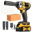 21V wireless impact wrench,Wireless drill/driver compatible with car (Battery 1)