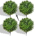 22'' Artificial Boxwood Topiary Ball Bushes, 4PCS Fake Boxwood Shrubs