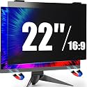 22 Inch Privacy Screen Hanging for Computer Monitor 16:9 Aspect Ratio, Magnetic Anti Glare Blue Light Private Protector Eye Care,Removable Anti Spy Filter Shield for Digital Workplaces