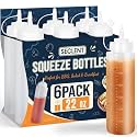 22 oz Large Squeeze Bottle, Plastic Bottles with Cap, Dressing Bottle