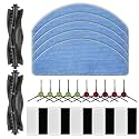 (22 Pack) G8000 MAX Replacement Parts Compatible with Tikom G8000 MAX Robot Vacuum Cleaner, 2 Roller Brushes, 10 Side Brushes, 5 HEPA Filters, 5 Mop Pads, Accessories Kit