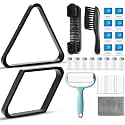 22 Pcs Pool Table Brush Set Ball Rack Chalk