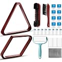 22 Pcs Pool Table Brush Set Ball Rack Chalk