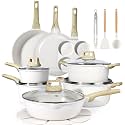GiPP Ceramic Pots and Pans Set Non Stick - 22Pcs Nonstick Cookware Set, Non-Toxic Healthy Kitchen Cooking Set w/Frying Pans Set, Dishwasher Safe, PFAS PTFE PFOA PFOS Free, Cream White