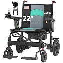 22” Wide Seat Electric Wheelchairs for Adults, 350 LB Capacity (Blue)
