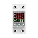 220V Adjust Voltage Relay Over Under Voltage Protector Over Current Limit Wattm 63Aeter KWH Energy Meter Power Comsumption(63A)